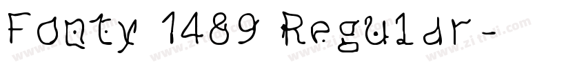 Fonty 1489 Regular字体转换 Fonty 1489 Regular字体转换